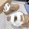Designerns nya australiska kastanj och fleece ankelstövlar l Sandträningsplattform stövlar snöskor kvinnors fotled får fårskinn herrkvinnor vinterskor
