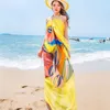 Designer Women Big Scarf Summer Beach Shawl Wrap Ladies Long Pashmina Flower Printed Silk Scarves Clothing 140X190cm Red Yellow Green Royal Blue Colors Wholesale