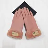 冬のデザイナーグローブラグジュアリーレザー5本の指の手袋