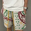 Shorts pour hommes Rhude Summer Designer Pantalons de plage de couleur cajou tricoté jacquard cordon de serrage shorts américains high street hommes décontractés