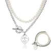 9W5S Pendant Neckor Designer Halsband Klassiska smycken Heart Pearl Party Rose Gold Platinum Anniversary Chris