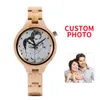 Orologi da polso Orologio personalizzato privato da donna BOBO BRID Pos UV Print Orologi da donna al quarzo in legno Logo personalizzato anniversario regalo di compleanno