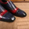 berluti Men's classic Monk leather shoes, handmade and hand-painted in double color formal for business