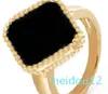 Clover Ring Vintagegold für Frauenmutter Mutter-Perlmutter-Diamant-Achat-Eheringe Vintage Engagement Ringe