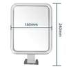 Compact Mirrors Fogless Bath Mirror Square Anti-fog Hanging Shower Shaving Mirrors Vacuum Suction Cup Wall Mount with Razor Hook for Bathroom 231116
