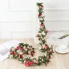 Decorative Flowers Wildflower Garland For Wall Decoration Rose 45 Hanging Head DIY Vine 2.5M Artificial Chandelier