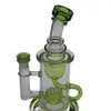 SAML Color Klein Bong Hookahs SOL Dab Rig Glass Recycler Smoking Flower Water Pipe Seed Of Life joint Size 14.4mm Thick Base PG3003C (FC-Klein)