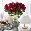 Kwiaty dekoracyjne 10pcs róża sztuczna dekoracja domu
