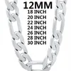 solida collana in argento sterling 925 per uomo classica catena cubana da 12 mm 18-30 pollici fascino gioielli di moda di alta qualità matrimonio 2202091920