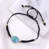 Очаровательные браслеты 2023 EST модный нерегулярный браслет для натурального камня для мужчин женщин счастливчики черная струна плетеная пара оптом