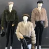 Parkas en duvet pour femmes, Style 2023, manteau en fourrure, vraie veste naturelle, vêtements courts, manches longues, femme 231117