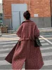 Dameswolmix Dameskleding 2023 Winter Koreaanse mode Veelzijdige jassen Verdikking Lange versie JassenOmgeslagen kraag Effen jassen y231116