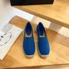 Chaussures d'espadrilles en coton triangle gaufré bleu à enfiler sur des mocassins de luxe Semelles en jute Appartements de printemps fabriqués à la main designers de luxe chaussures décontractées chaussures d'usine pour femmes