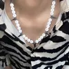 Pendentif Colliers Y2K réfléchissant fausses perles perles Punk Rivet collier ras du cou pour femmes hommes gothique en acier inoxydable Spike collier bijoux cadeaux Z0417