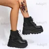 Botas Invierno 2023 Nueva moda Zapatos de mujer góticos personalizados Moda Botas de tobillo de tacón alto Botas de mujer de motocicleta guapas T231117