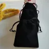 Jewelry Boxes wholesale Black Drawstring Velvet bag Jewelry Pouches Gift Display Packing Flannel Bag Drawstring Pocket 5x7/7x9/9x12/10x15cm 231116