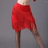 Scène Porter Danse Latine Femme Adulte Léopard Jupe Salle De Bal Chacha Dancewear Sexy LadyTassels Jupes Pratique Performance Tissu L0162