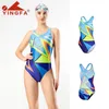 One-Piece Suits Yingfa Swimsuit Women's Slim and Sexy 2021 badkläder Professional Competitive Siamese Triangle249m