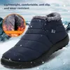 Stivali da neve da uomo in inverno con piume isolanti e spesse, scarpe in cotone antiscivolo impermeabili 231117
