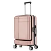 Valizler Bagajı Tekerleklerle Taşınıyor 24 İnç İş Tasarımcısı Taşınabilir Makyaj Bavul Seyahat Bilgisayar Çantası
