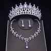 Set di gioielli da sposa Tiara nuziale per donne Collana con orecchini a corona Set di gioielli per feste di compleanno Accessori Moda 231116