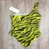 Swimsuit Bikini Set Women Cheetah Flower Print One-piece Swimwear Fast Bathing Suits Sexy260d