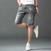 Herren Jeans Designer Europäische Cowboy SHORTS MÄNNER 5-Punkt Sommer dünne Leggings Mode Stickerei vielseitige gerade Röhrenhose VWL2 GBLA