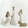 Objetos Decorativos Figuras 6 Piezas/Juego de Muñecas Grabadas Pintadas a Mano Muñeca de Arte Colección Natividad Estatua Decorativa Decoración de Escritorio Hogar Regalo de Navidad 231117