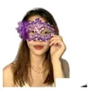 Máscaras de festa moda luxo veneziano masquerade máscara de lantejoulas mulheres meninas y fox olho para vestido extravagante natal halloween festa suprimentos dr dhc6l