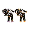 Pyjamas Ensemble de pyjamas frère et sœur Pyjamas de style pull Halloween motif citrouille pyjama en tissu de soie de lait pantalon à manches longues pour c 231117