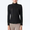 Lu Womens Jacket Yoga Long Sleeves الزي الرياضي الصلب تشكيل الخصر الضيق السترات الضيقة اللياقة البدنية معطف الركض الرياضي ل LL1331