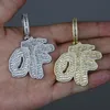 Mannen Hip Hop Iced Out OTF Brief Hanger Ketting Bling 5A Zirconia Verharde Tennis Collier Jewelry187J