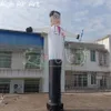 3 Meters High or Customized Inflatable Doctor Skydancer Female Nurse Air Dancer Medical Person Cartoon with Syringe for Event Promotion