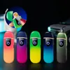 Latest Gradient Colorful Mini Zinc Alloy Lighter Windproof USB Cyclic Charging Portable Touch Herb Cigarette Tobacco Smoking Holder DHL