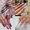 Faux ongles 500 pièces Nail Art faux patchs translucide naturel Ultra-mince multi-forme non marquant mat Extension pièces manucure