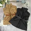 Crianças meninos marca colete jaquetas de bebê meninas inverno designer casacos clássico colete roupas crianças outerwear casaco jaqueta cardigans zíper