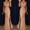 Mulheres do sono feminino Vestido de lantejoulas sexy Ball Ball Prom Dress Gold Gold Long Bridesmaid v Evening Women Womens Women Mulher Maxi