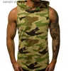 Débardeurs homme Gymnases hommes vêtements musculation débardeur à capuche pour hommes été gilet sans manches blouson à capuche Fitness homme hauts MY075 T230417