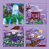 Andra leksaker 4574PCS Guanghan Fairy Pavilion Building Blocks Chinese Ancient Style Series Assemble Bricks Toys Ornament Model Christmas Gifts 231116