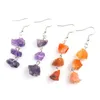 Studörhängen Naturlig oregelbunden råsten Amethysts Apatite Lapis Quartz Stones Earring For Women Luxury Quality Smyckesflickor gåva