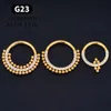 Stud G23 Titanium Round Hoop D Shape Nose Ring Daith Heart Earring 16G CZ Hinged Segment Ear Tragus Cartilage Helix Piercing JewelryL231117