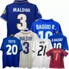 Retro Classic Italy Soccer Jerseys 1990 1994 1996 1998 2000 2006 2012 20 21 Italia Maldini R.Baggio Rossitto Nesta Albertini Del Piero Balotelli Football