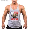 Topy z czołgami męskimi kulturystyka zbiornikowy tops menu anime śmieszne ubranie letnie bez bólu bez zysku kamizelka fitness bawełniana siłownia t230417