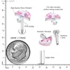 Stud 16G G23 Titanio Orecchini con perno per le donne Piercing sul labbro Stud naso Stud gioielli zircone fungo orecchio osso StudL231117