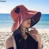 Szerokie brzegowe kapelusze składane swobodne kubek kruszenia przeciwsłoneczna Panama Summer Sun for Beach Holiday Chapeau Outdoor Ochrony UV Caps