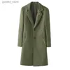 Men's Trench Coats 2023 Spring Winter Wool Blends Men's High Quality Business Casual Woolen Coat Casual Slim Fit Long Trench Jacket Windbreaker Q231118