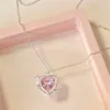 Colares pendentes Moda de pêssego Água de água Pingente Jóia Pingente Jóia Rosa Cristal Garota Doce Cool Chain Chain Acessórios Y2K Acessórios Z0417