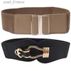 Belts Womens 7.5cm Wide Belt Elastic Stretch Cinch Waistband La Cummeand Skinny Soft Around Waist Band Simple Femme DressL231117