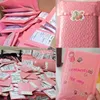 Present Wrap Pink Bubble Packaging Väskor för företag 10 Förpackningar Varor/gåvor/kuvert/smycken Package Bag Anti-Extrusion Waterproof