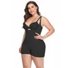 Dames shapers dames full body shaper open crotch rits clips taille bulifter plus size bodysuit shapewear vrouwen afslank ondergoed